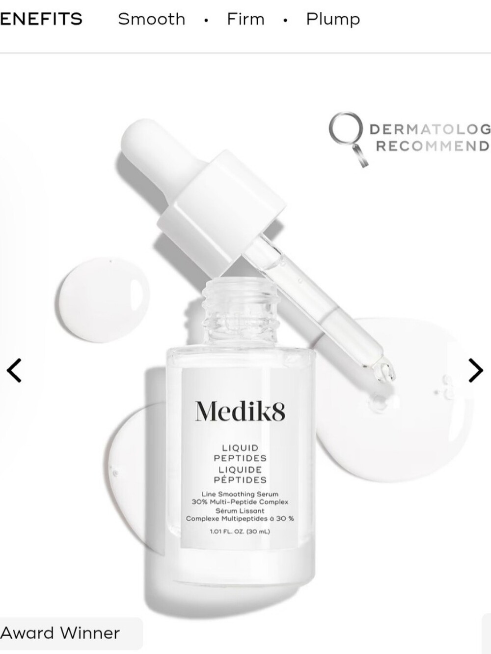Medik8 Liquid Peptides Line Smoothing Serum